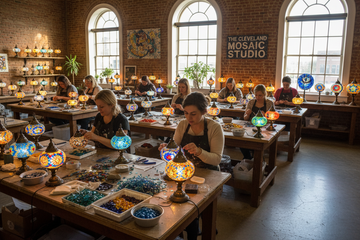 Akron, North Canton, Canton Ohio and Nearby Cities for Mosaic Lamp Workshops